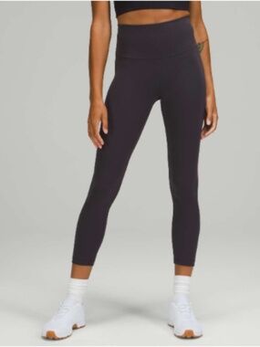 Lululemon Wunder Train High-Rise Crop Legging Pant 23" Black Size 8